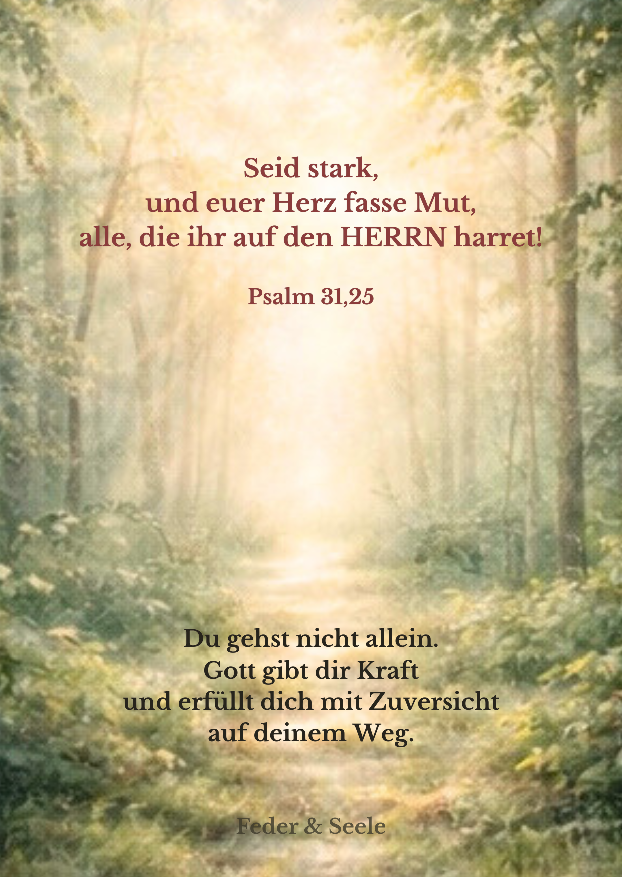 Feder & Seele - Lichtkarten-Set (10 Zusagen | PDF-Download)