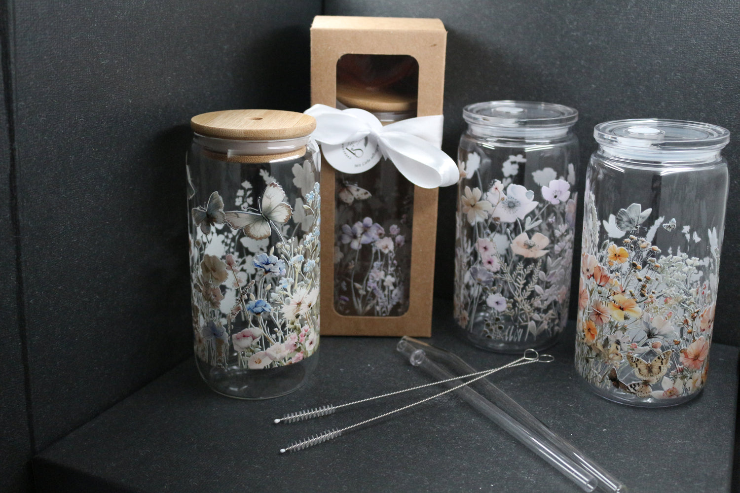 Seelentrinkglas - Kunststoff/Glas