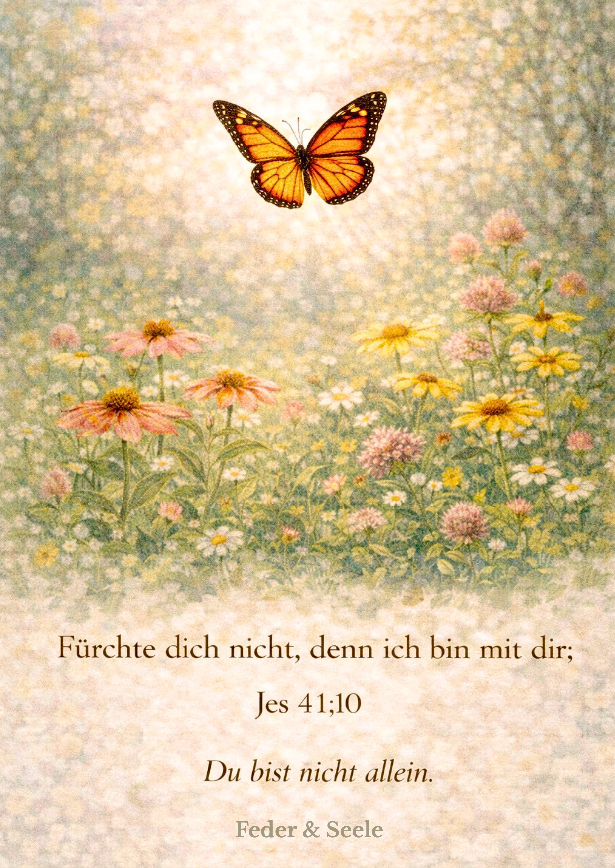Feder & Seele - Glaubensimpulskarten - Dein stiller Begleiter (15 Herzensbotschaften |  PDF-Download)