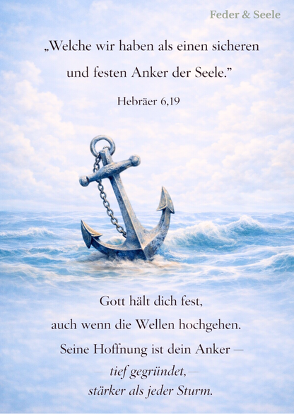 Feder & Seele - Glaubensimpulskarten - Dein stiller Begleiter (15 Herzensbotschaften |  PDF-Download)