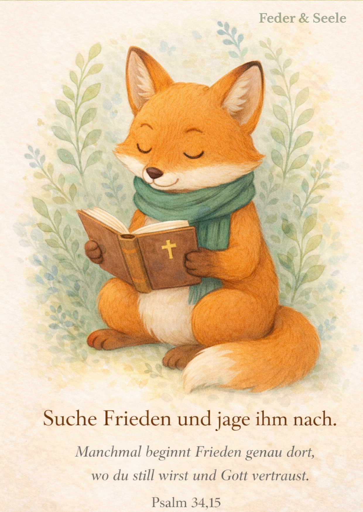 Feder & Seele - Glaubensimpulskarten - Dein stiller Begleiter (15 Herzensbotschaften |  PDF-Download)