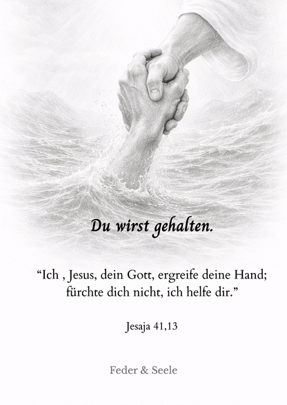 Feder & Seele - Haltkarten-Set Vol. 1 (10 Gottes Zusagen |  PDF-Download)