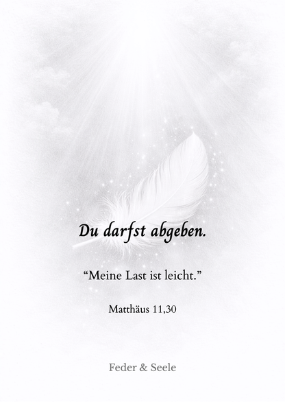 Feder & Seele - Haltkarten-Set Vol. 1 (10 Gottes Zusagen |  PDF-Download)