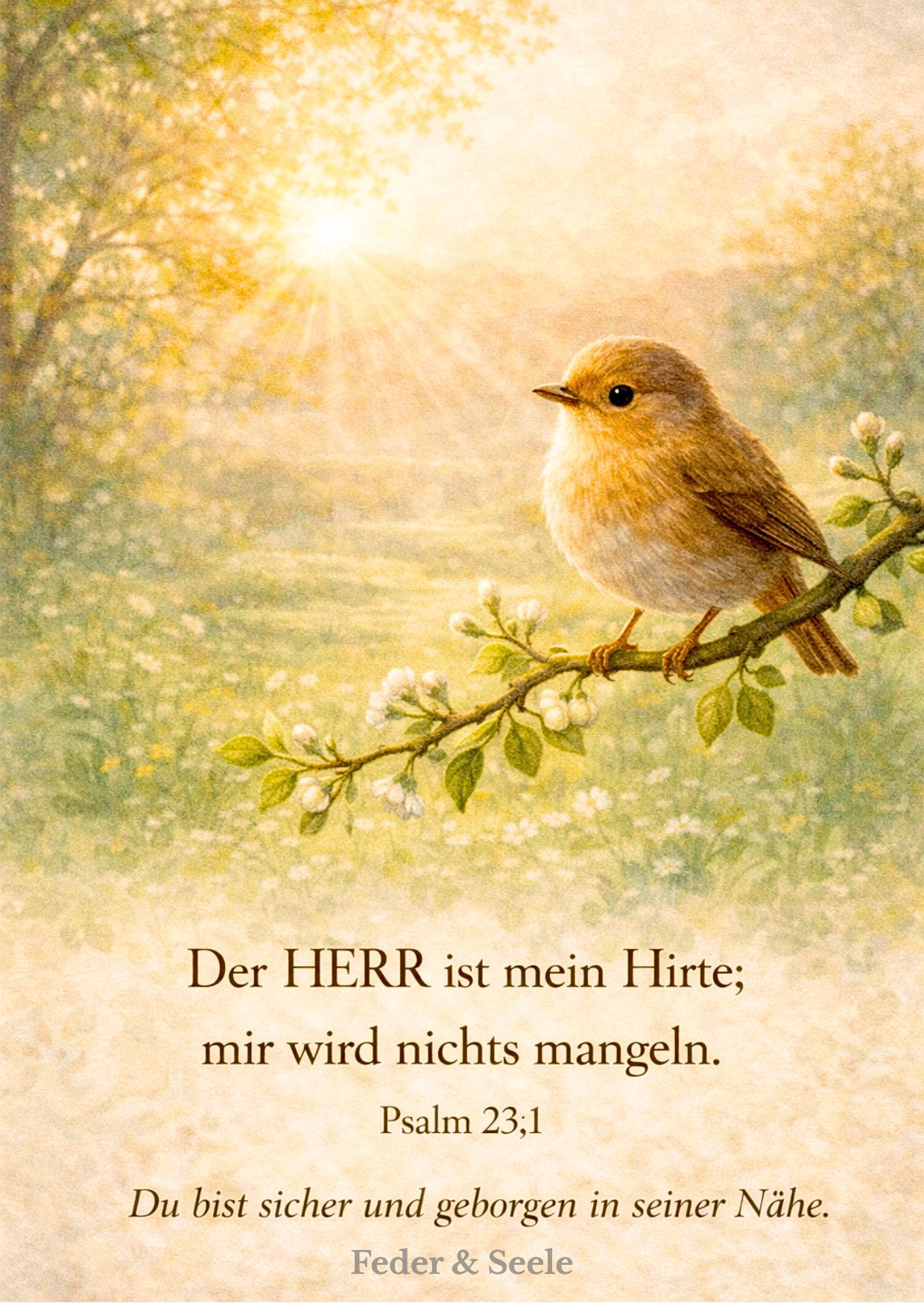 Feder & Seele - Glaubensimpulskarten - Dein stiller Begleiter (15 Herzensbotschaften |  PDF-Download)