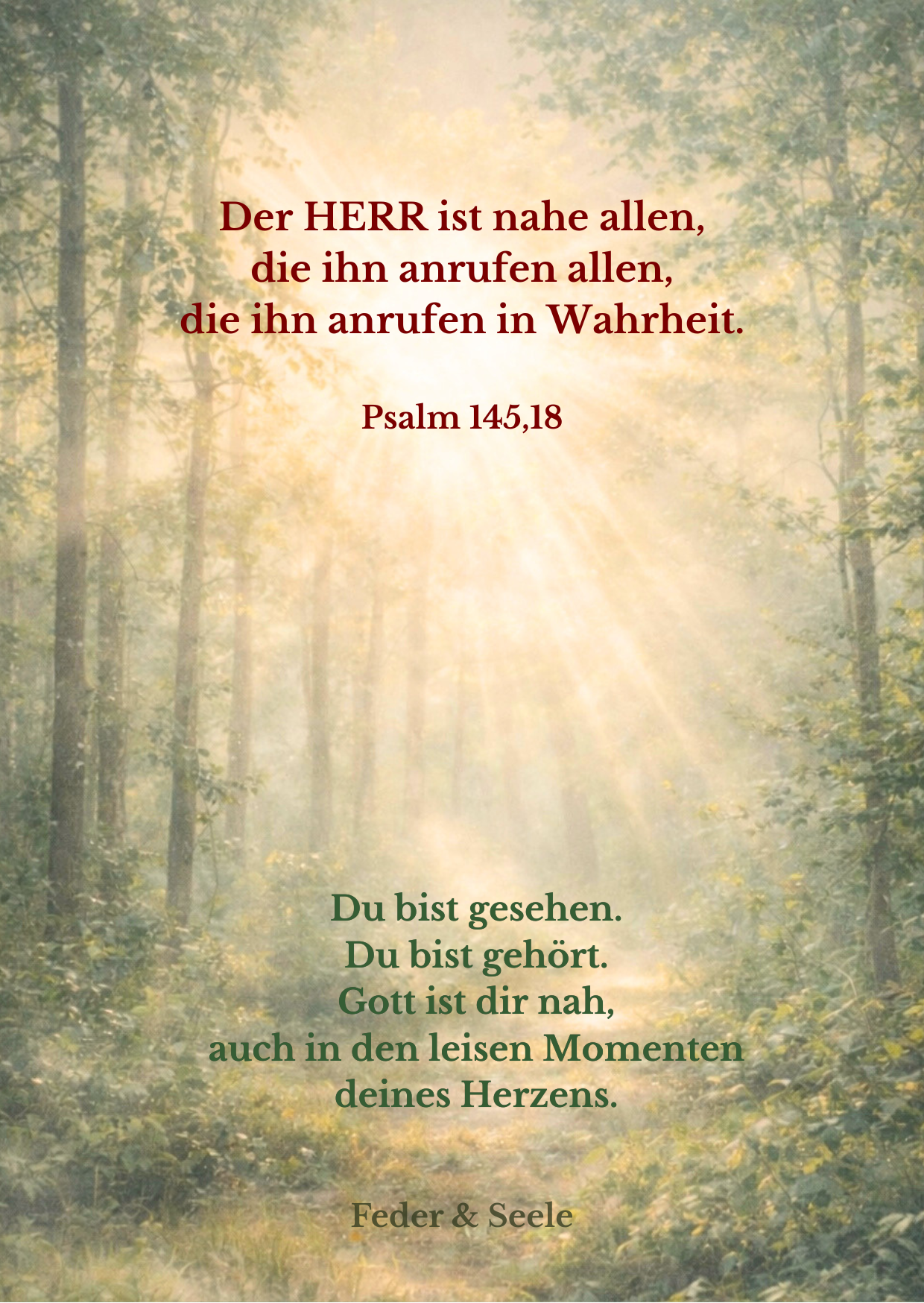 Feder & Seele - Lichtkarten-Set (10 Zusagen |  PDF-Download)