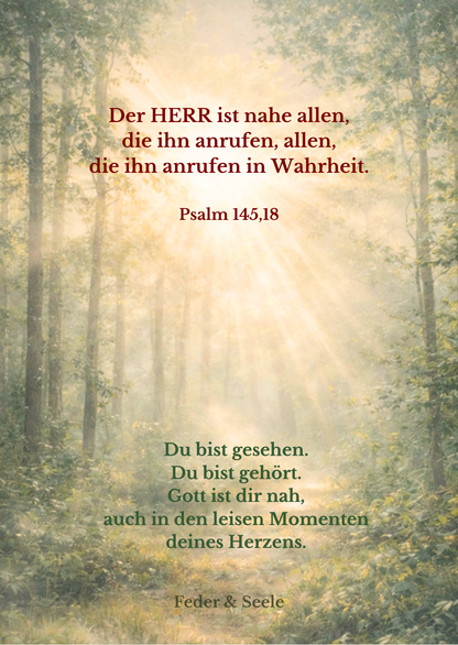 Feder & Seele - Lichtkarten-Set | PDF-Download |  10 Zusagen für dein Herz
