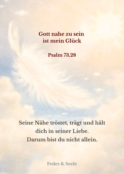 Feder & Seele - Lichtkarten-Set (10 Zusagen |  PDF-Download)