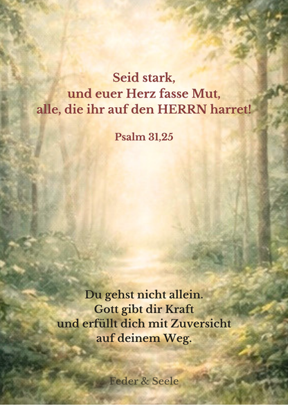 Feder & Seele - Lichtkarten-Set (10 Zusagen |  PDF-Download)