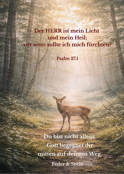 Feder & Seele - Lichtkarten-Set (10 Zusagen |  PDF-Download)