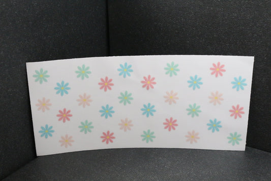 Vinylaufkleber "Flowers" - Einzelkauf für Trinkgefäße