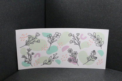 Vinylaufkleber "Flowers" - Einzelkauf für Trinkgefäße