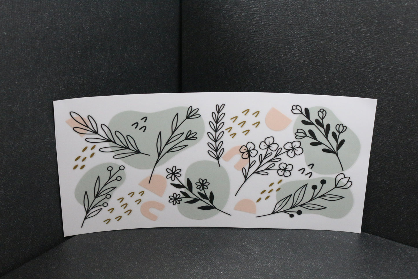 Vinylaufkleber "Flowers" - Einzelkauf für Trinkgefäße