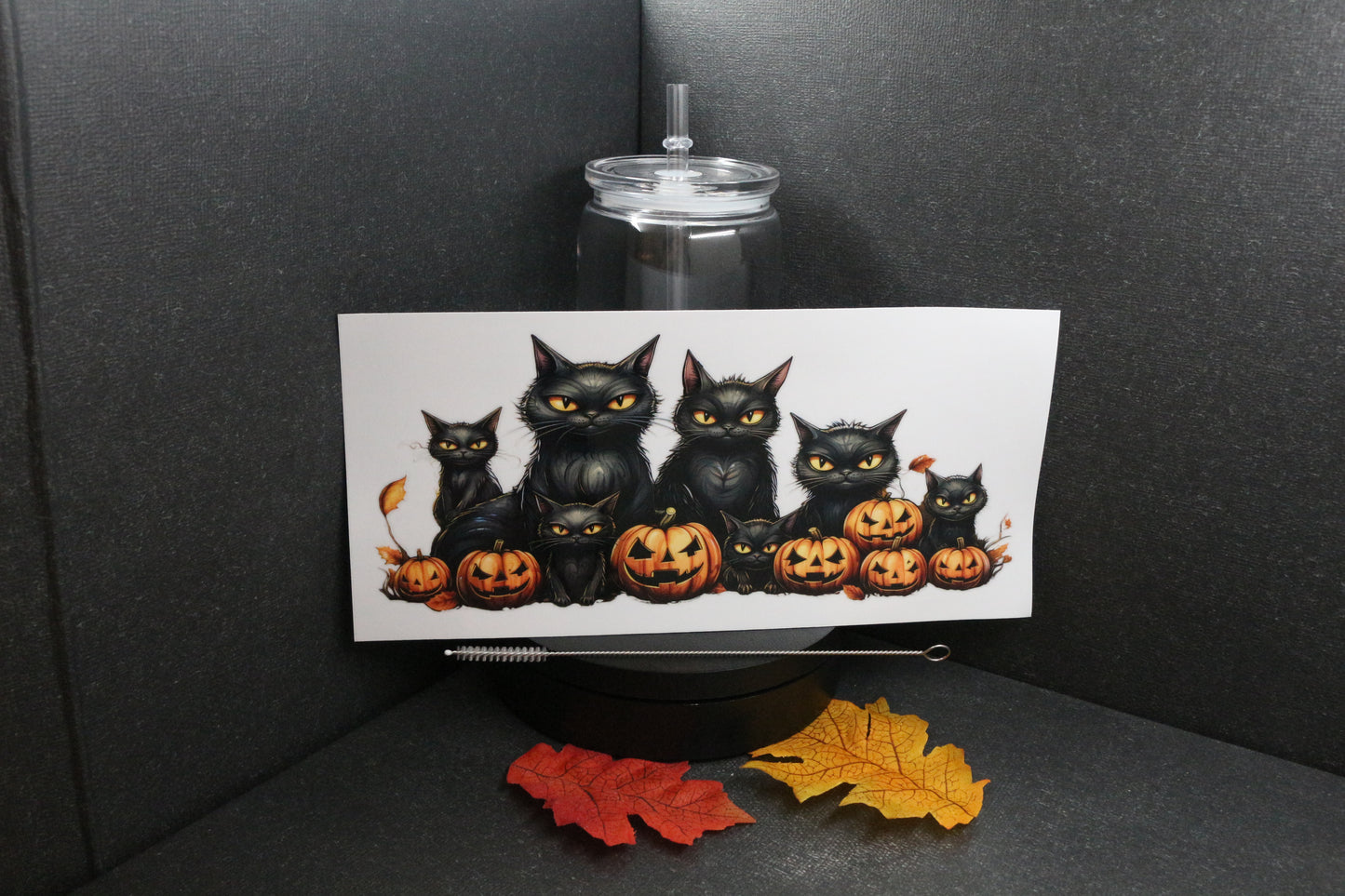 Trinkbecher  "Halloween-Cats" - Kunststoff